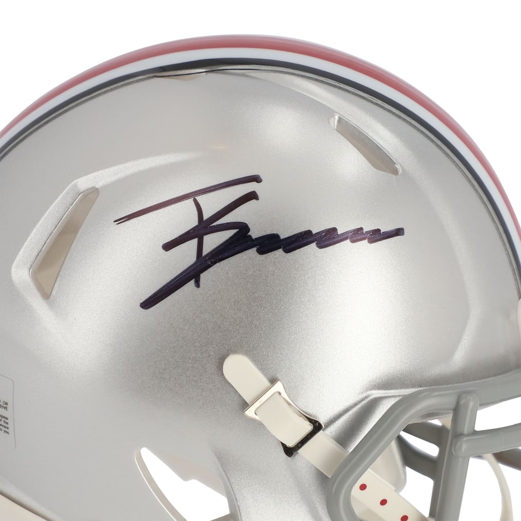 Trey Sermon Ohio State Buckeyes Fanatics Authentic Autographed Riddell Speed Mini Helmet