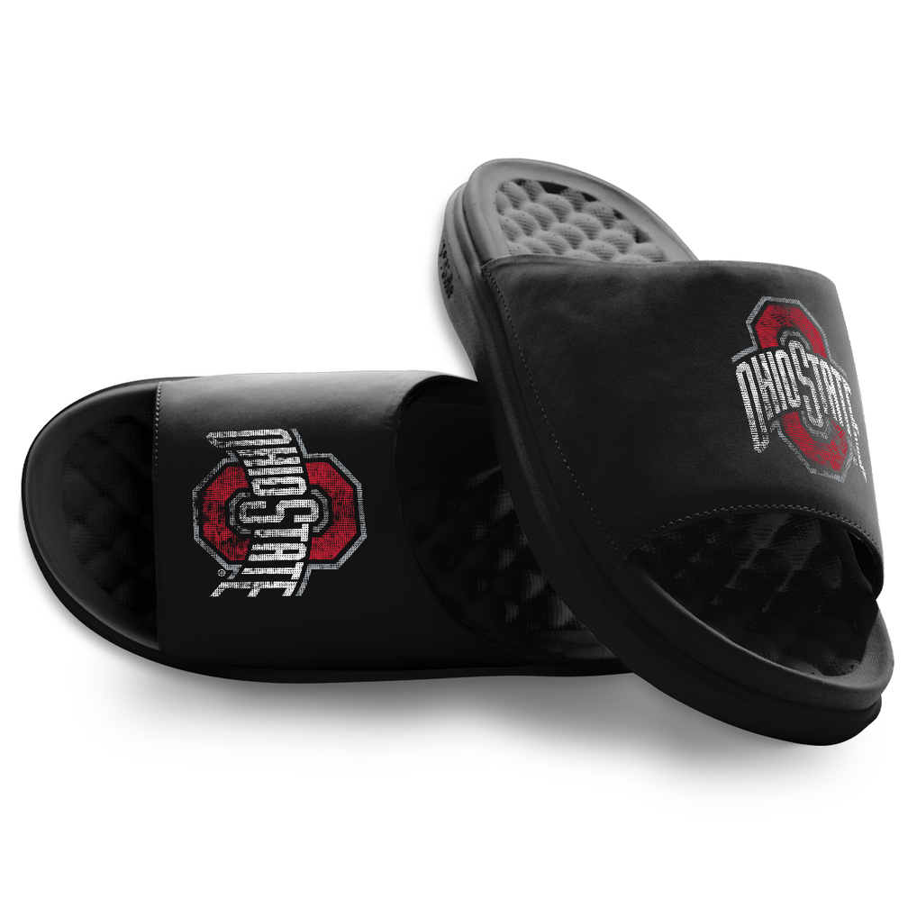 Ohio State Buckeyes ISlide Unisex Pixeled Distressed Motive Slide Sandals