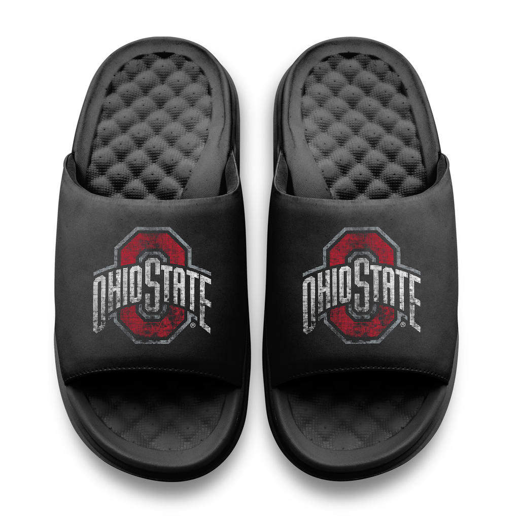 Ohio State Buckeyes ISlide Unisex Pixeled Distressed Motive Slide Sandals
