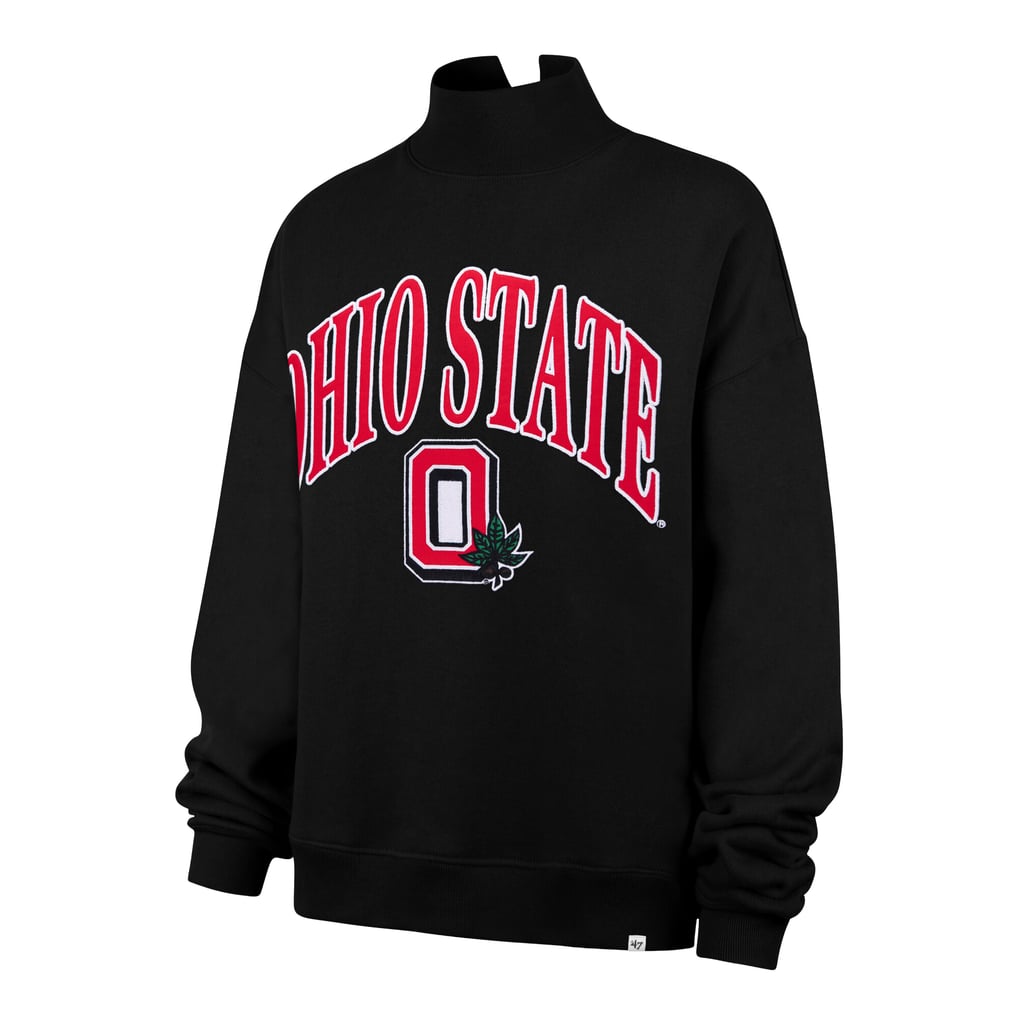  Ohio State Buckeyes '47 Women's Mock Neck Sweatshirt - Black