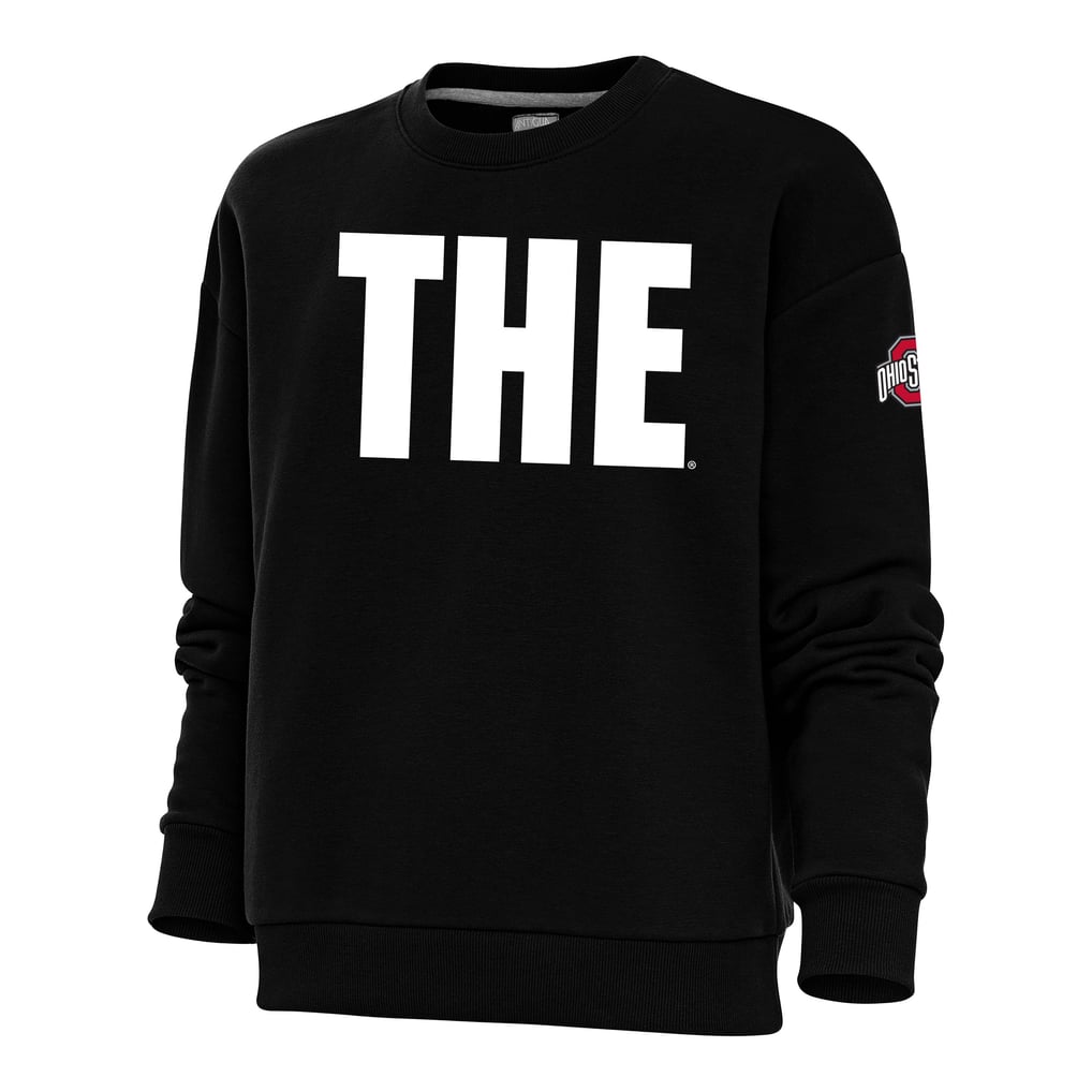 Ohio State Buckeyes Antigua Women's Victory THE Crewneck Pullover Sweatshirt - Black