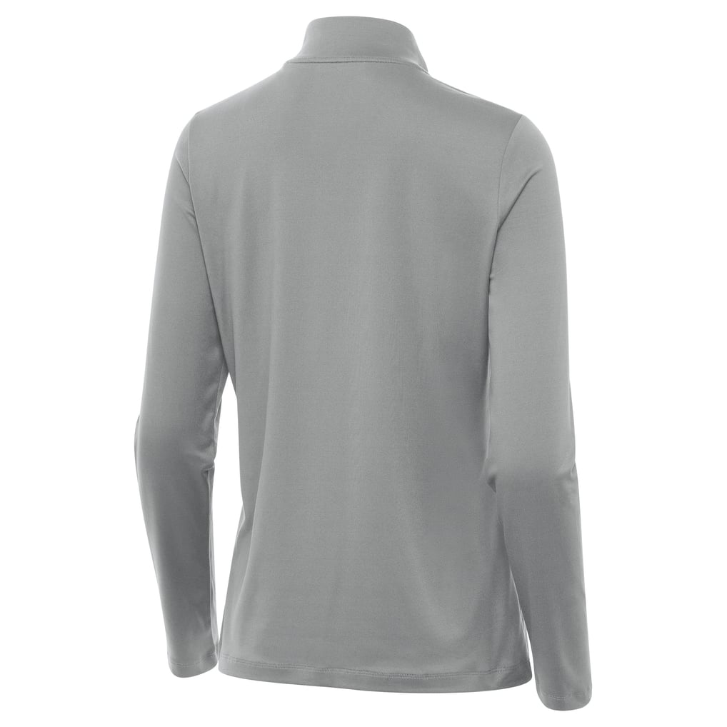  Ohio State Buckeyes Antigua Women's Reprocess Quarter-Zip Top - Gray