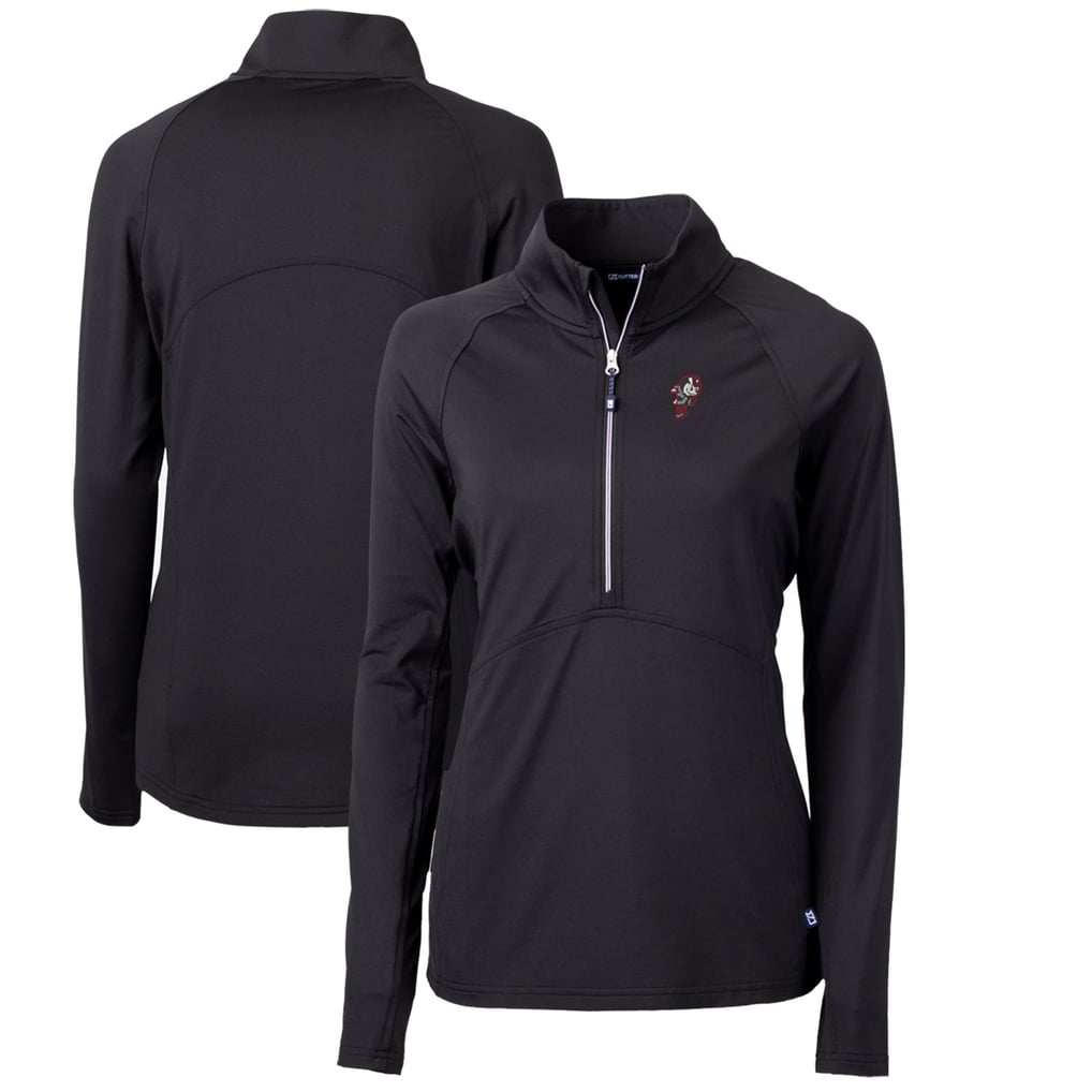 Ohio State Buckeyes Cutter & Buck Women's Adapt Eco Knit Stretch Recycled Half-Zip Pullover Top - Black