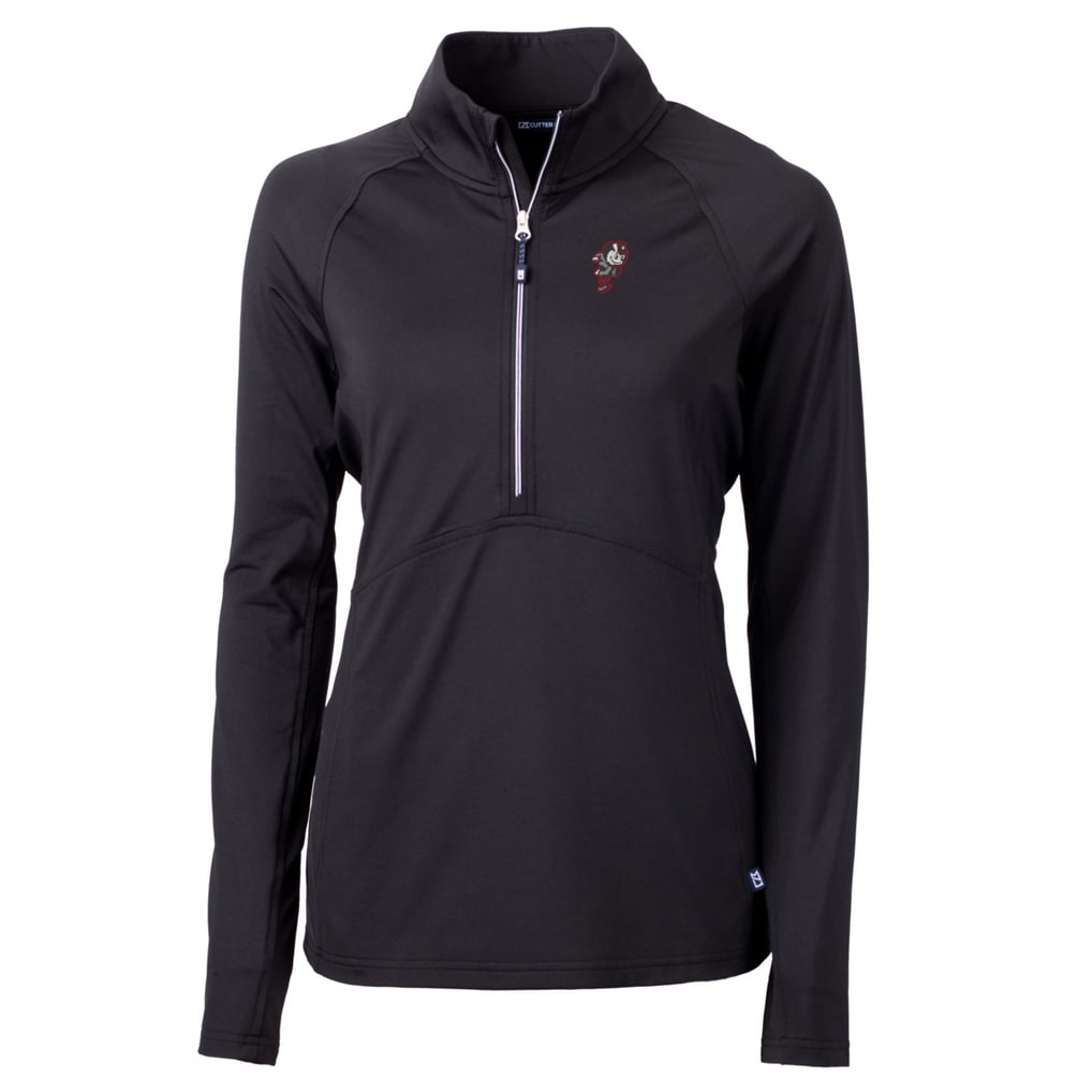 Ohio State Buckeyes Cutter & Buck Women's Adapt Eco Knit Stretch Recycled Half-Zip Pullover Top - Black