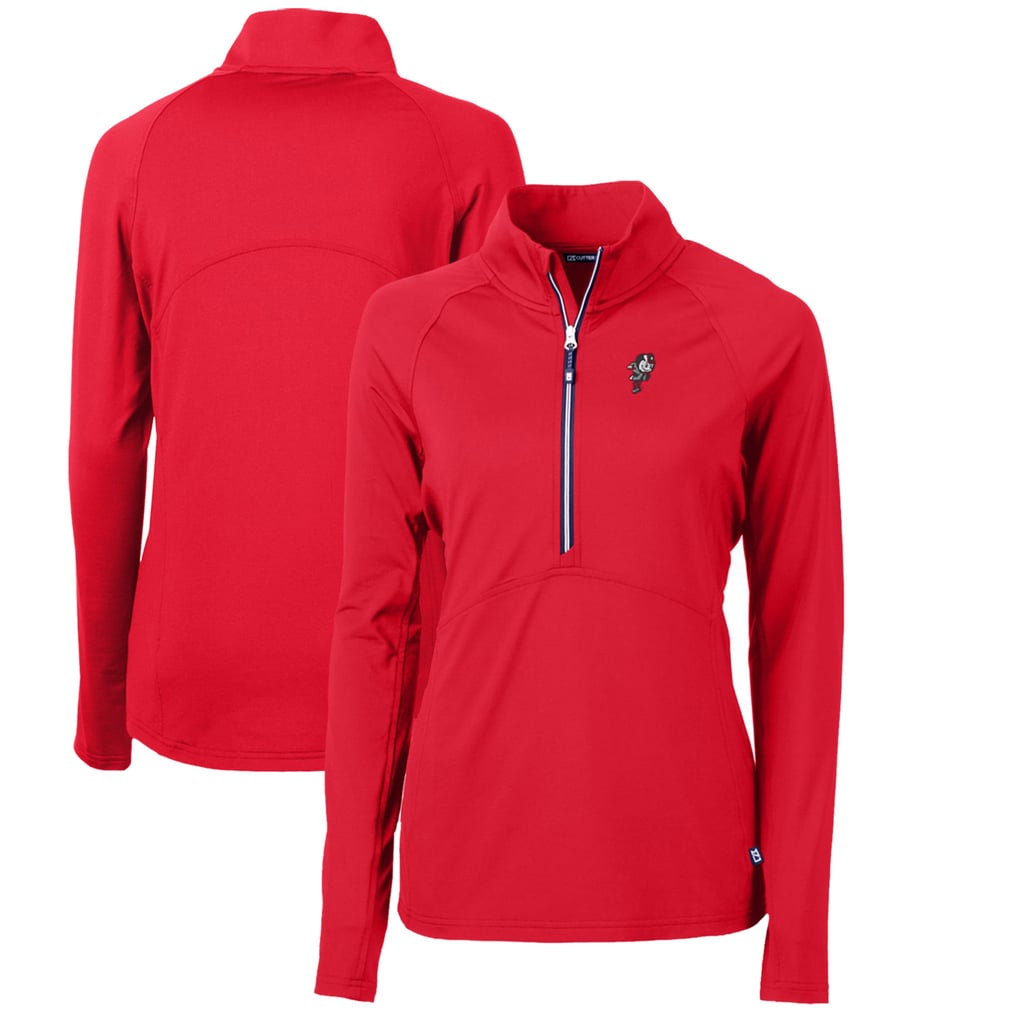 Ohio State Buckeyes Cutter & Buck Women's Adapt Eco Knit Stretch Recycled Half-Zip Pullover Top - Scarlet
