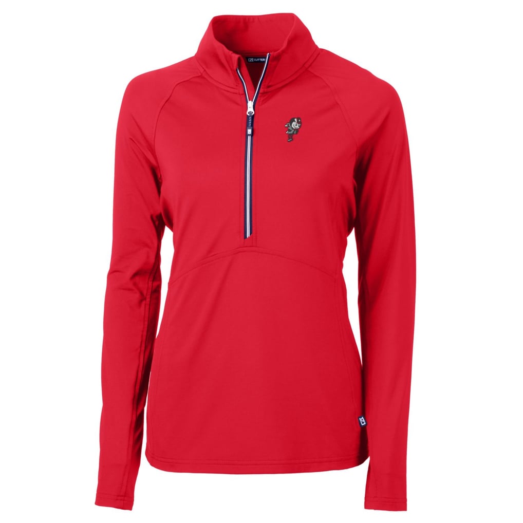 Ohio State Buckeyes Cutter & Buck Women's Adapt Eco Knit Stretch Recycled Half-Zip Pullover Top - Scarlet