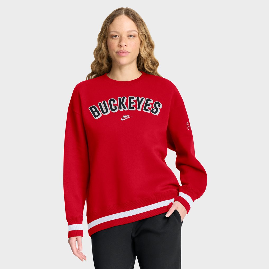Ohio State Buckeyes Nike Women's Oversized Legacy Phoenix Sweatshirt - Scarlet