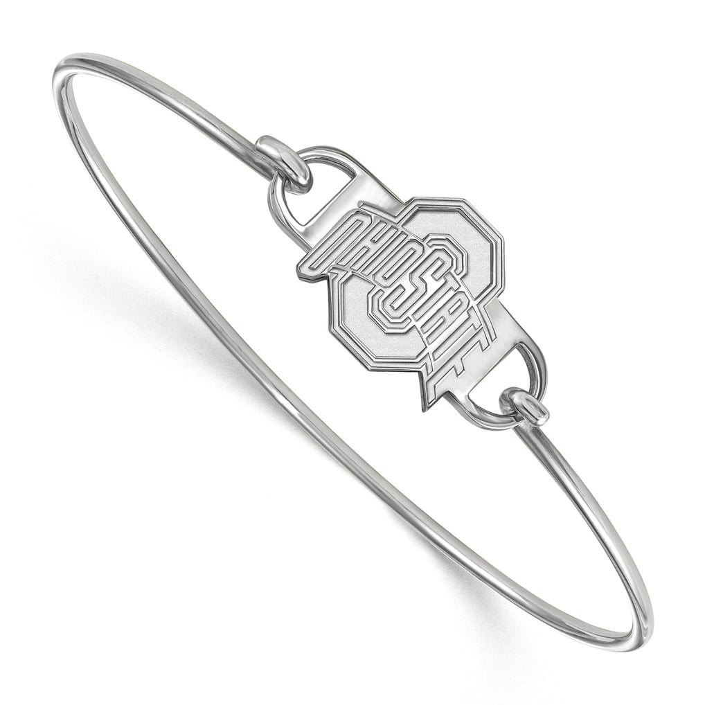 Ohio State Buckeyes Women's Sterling Silver Wire Bangle