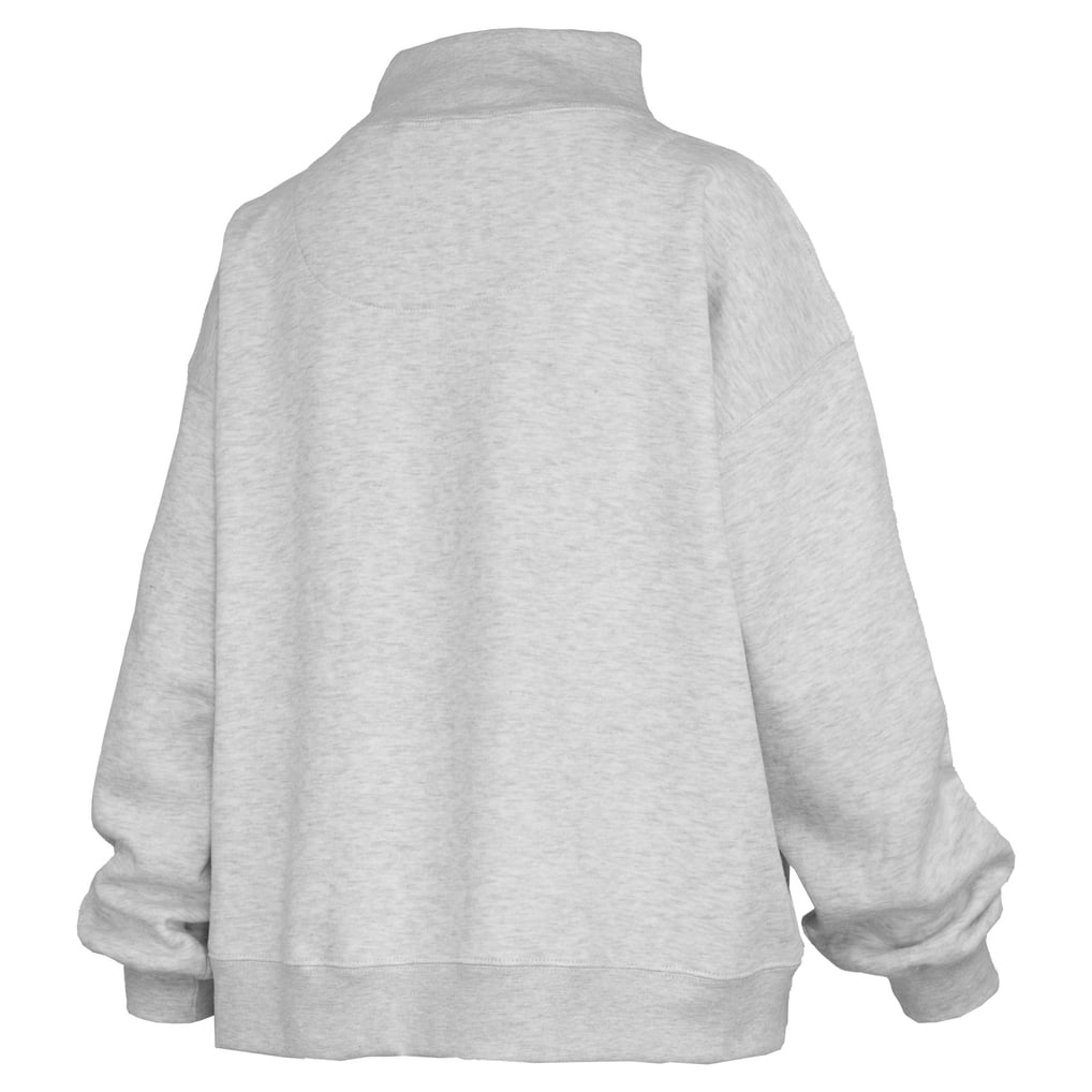 Ohio State Buckeyes Pressbox Women's Nelson Texture Lingo Mock Neck Fleece Sweatshirt - Gray