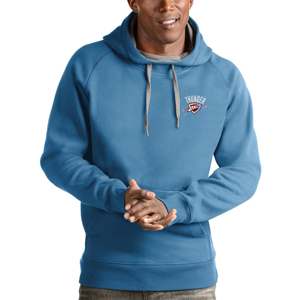 Oklahoma City Thunder Antigua Victory Pullover Hoodie - Light Blue