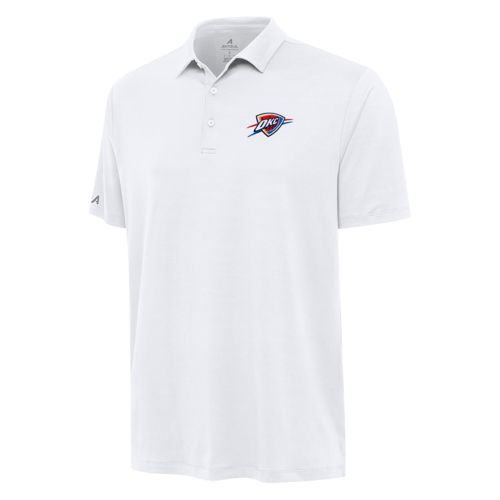 Oklahoma City Thunder Antigua Reprocess Polo - White