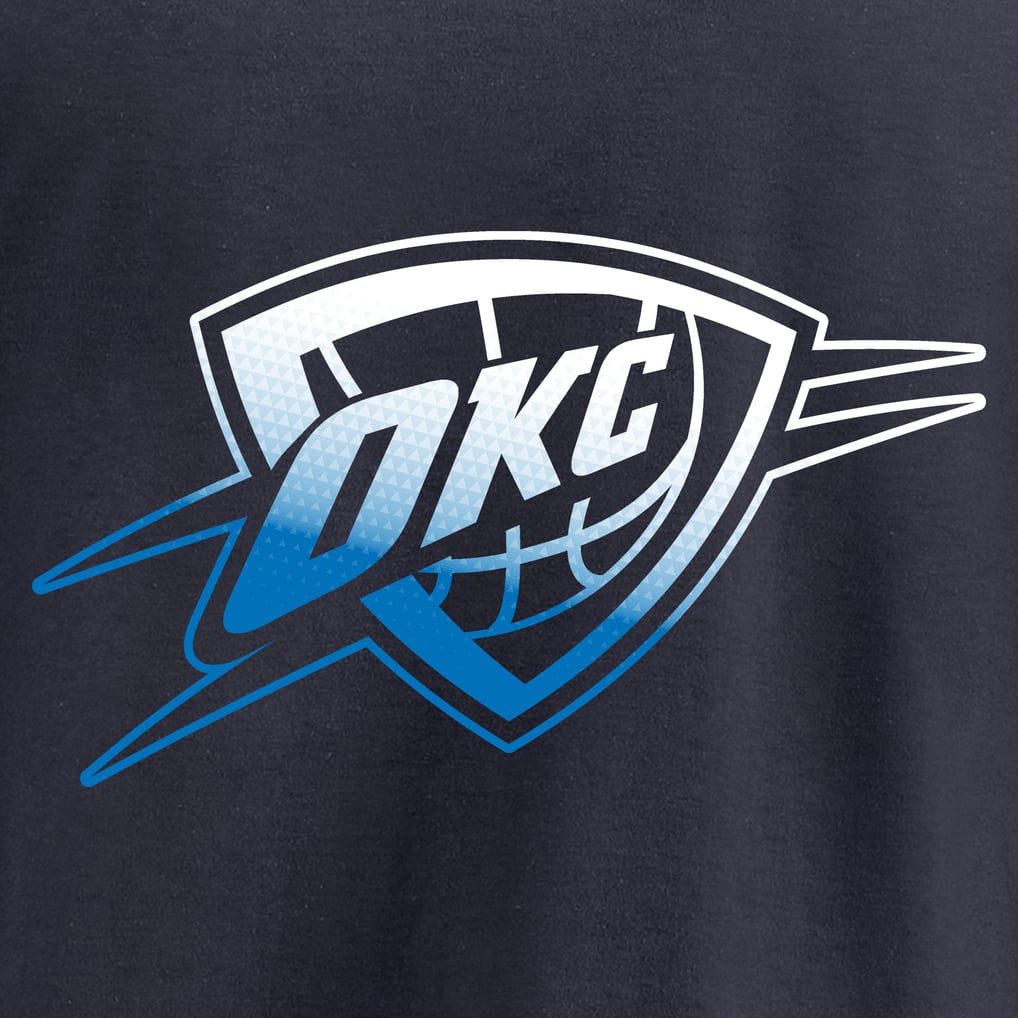 Oklahoma City Thunder Gradient Logo Pullover Hoodie - Navy