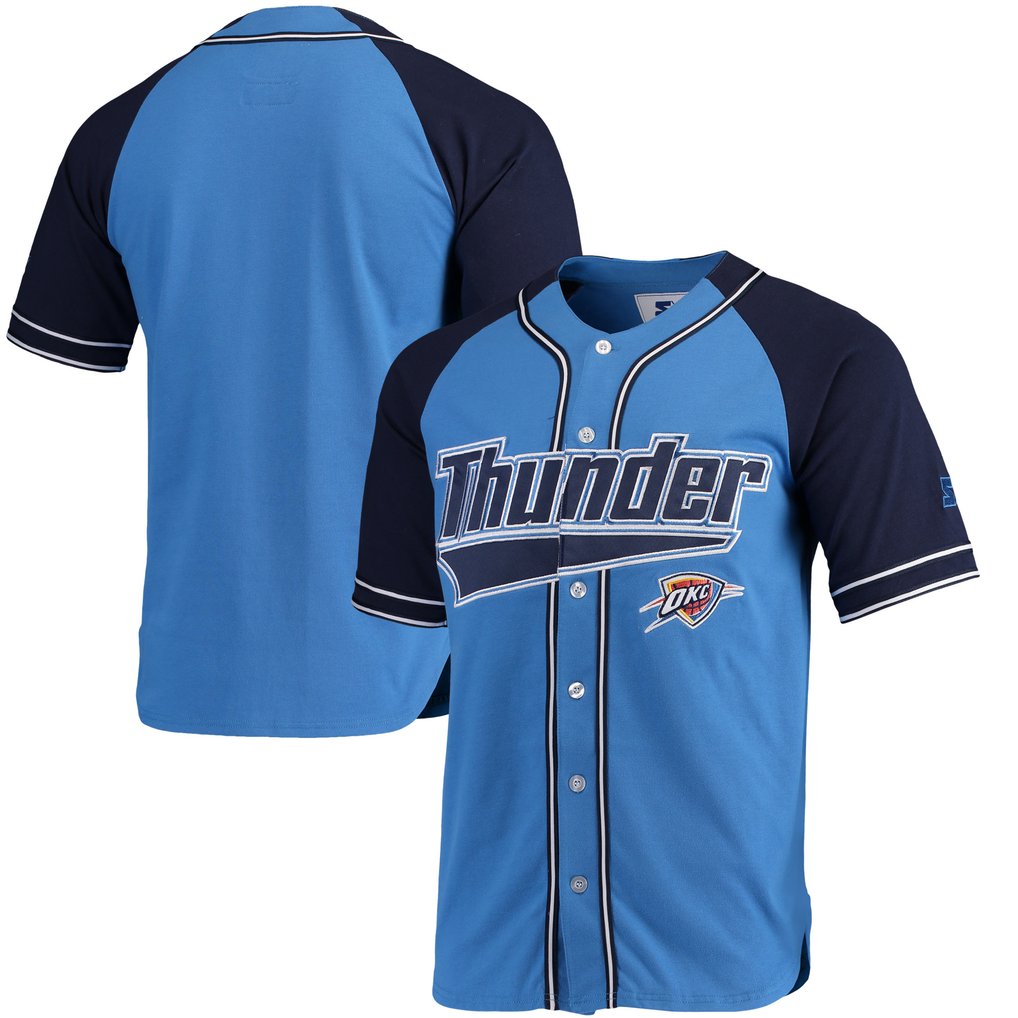 Oklahoma City Thunder Starter Baseball Jersey - Blue/Navy