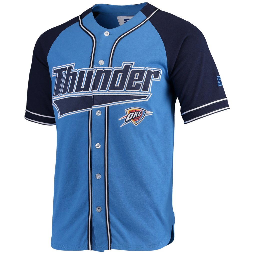 Oklahoma City Thunder Starter Baseball Jersey - Blue/Navy