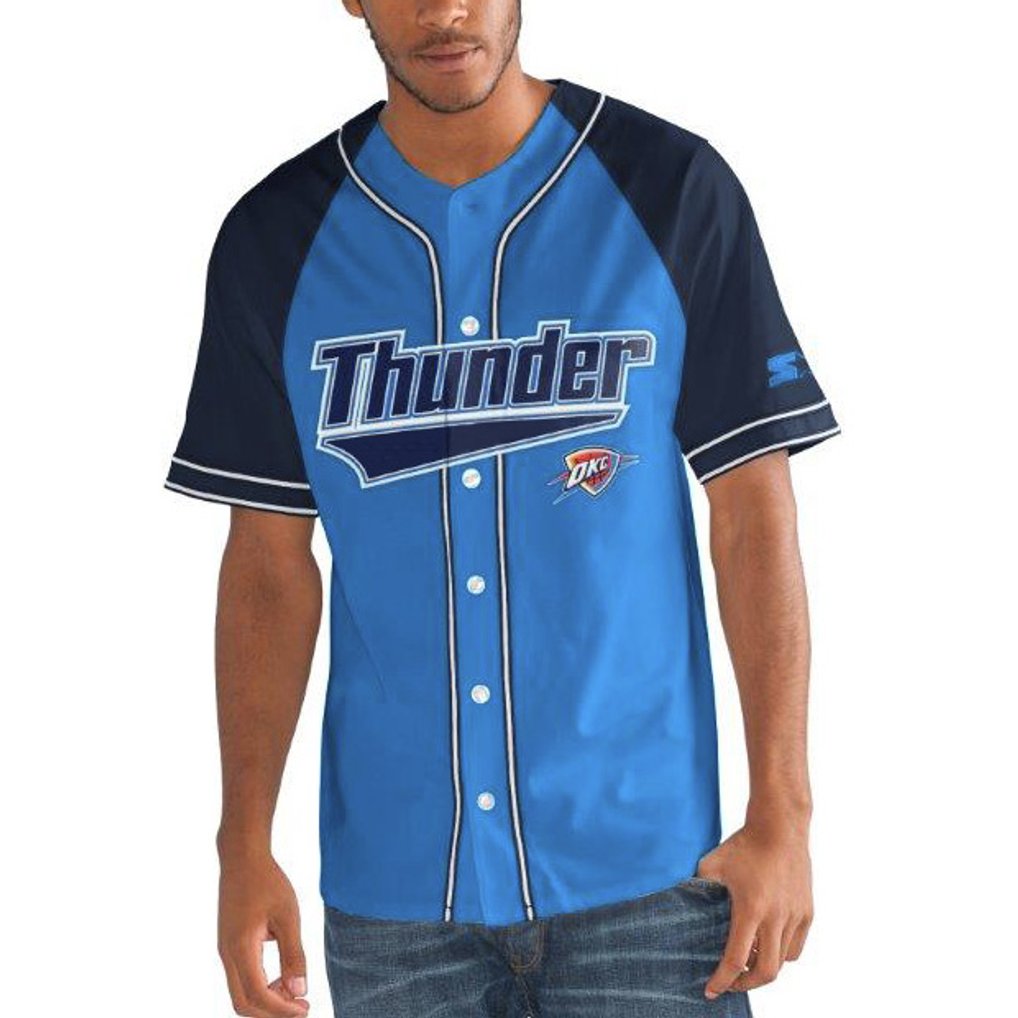 Oklahoma City Thunder Starter Baseball Jersey - Blue/Navy