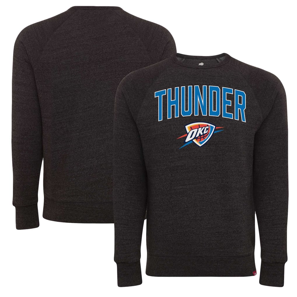 Oklahoma City Thunder Sportiqe Unisex Harmon Super Soft Tri-Blend Raglan Pullover Sweatshirt - Black