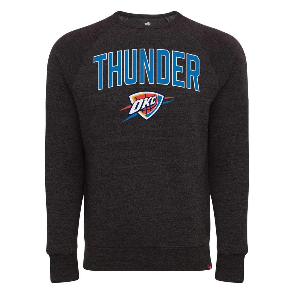 Oklahoma City Thunder Sportiqe Unisex Harmon Super Soft Tri-Blend Raglan Pullover Sweatshirt - Black