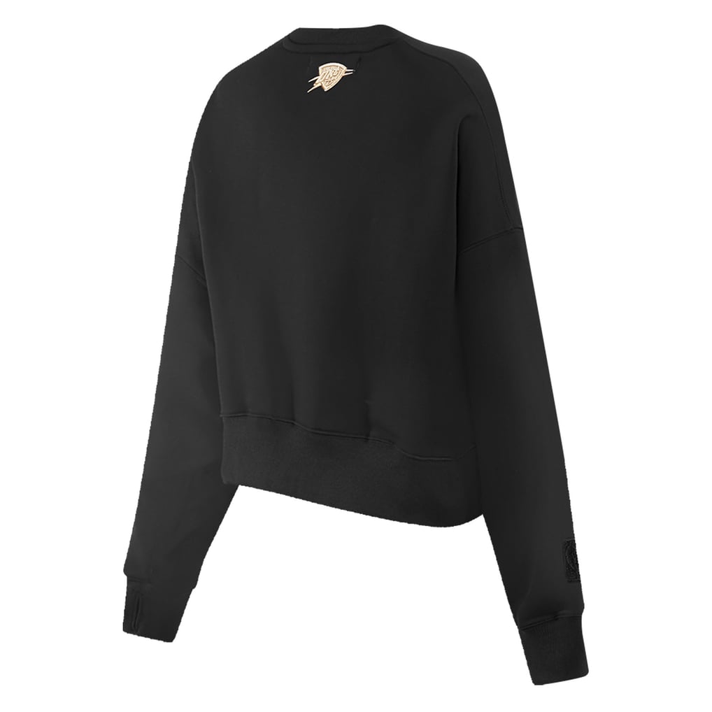  Oklahoma City Thunder Pro Standard Women's Glam Cropped Pullover Sweatshirt - Black