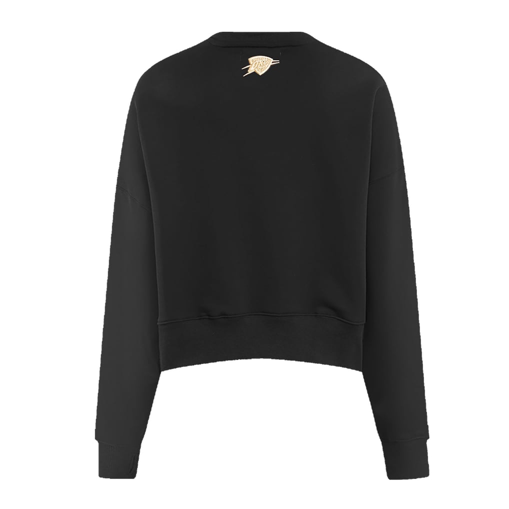  Oklahoma City Thunder Pro Standard Women's Glam Cropped Pullover Sweatshirt - Black
