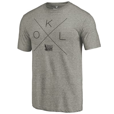 Oklahoma Sooners Quad Tri-Blend T-Shirt - Ash