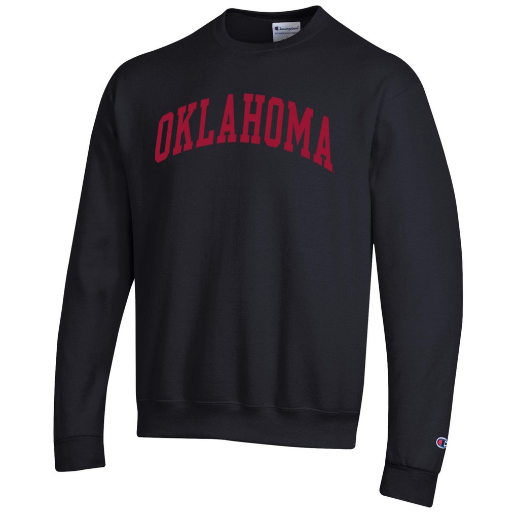  Oklahoma Sooners Champion Basic Arch Fleece Pullover Sweatshirt - Black