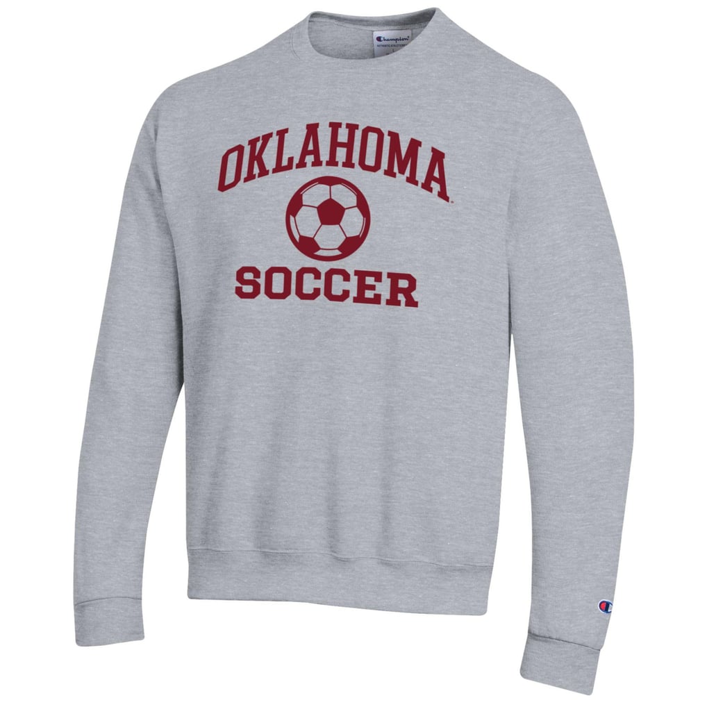 Oklahoma Sooners Champion Soccer Icon Powerblend Pullover Sweatshirt - Gray