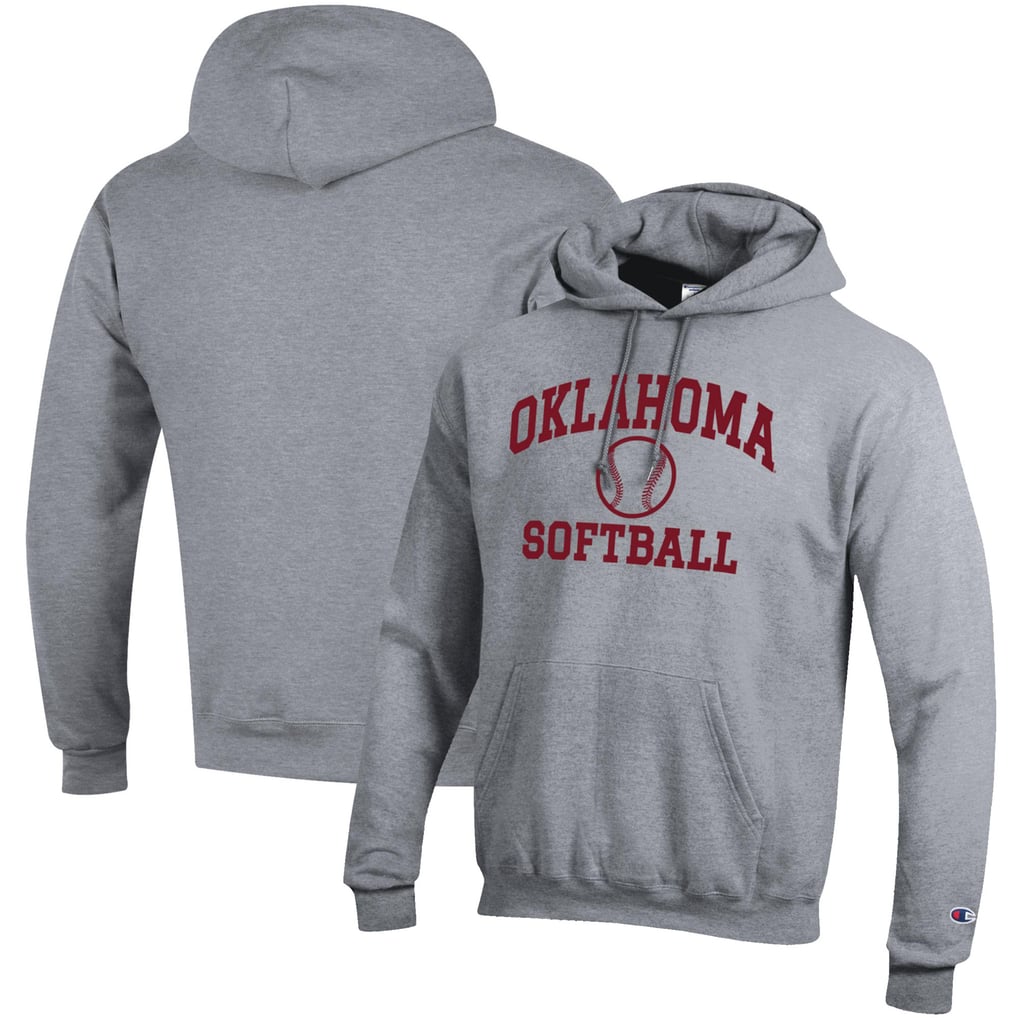 Oklahoma Sooners Champion Softball Icon Pullover Hoodie - Gray