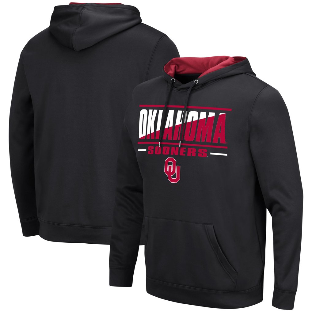 Oklahoma Sooners Colosseum Slash Stack 2.0 Pullover Hoodie - Black