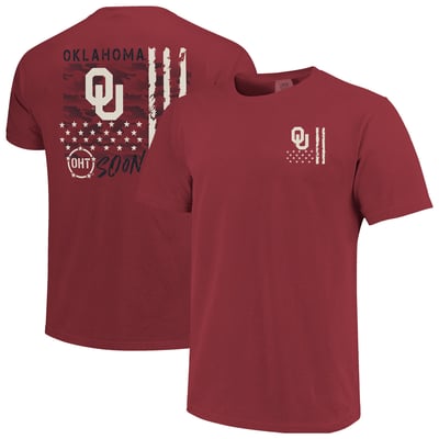  Oklahoma Sooners Comfort Colors OHT Camo Overlay T-Shirt - Crimson