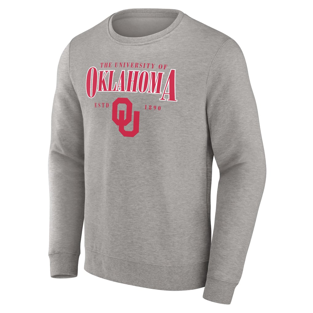 Oklahoma Sooners Fanatics True Classics Act Fast Fleece Pullover Sweatshirt - Gray
