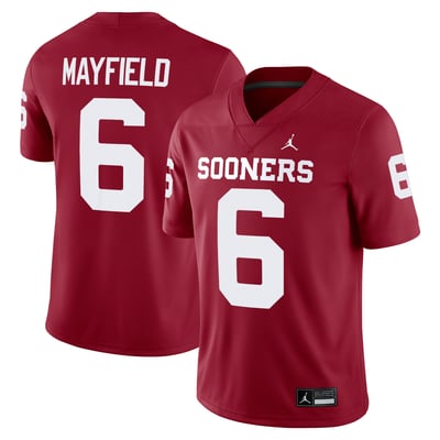 Baker Mayfield Oklahoma Sooners Jordan Brand Alumni Player Game Jersey - Crimson