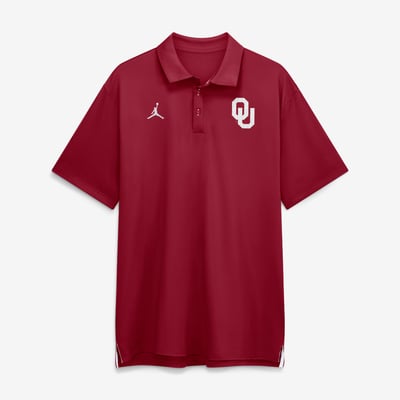 Oklahoma Sooners Jordan Brand 2026 Sideline Tour Dri-FIT Polo - Crimson
