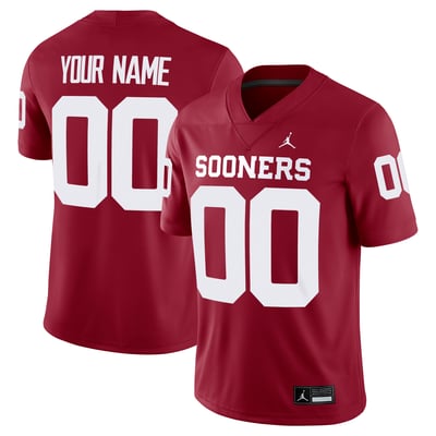 Oklahoma Sooners Jordan Brand Custom Football Game Jersey - Crimson