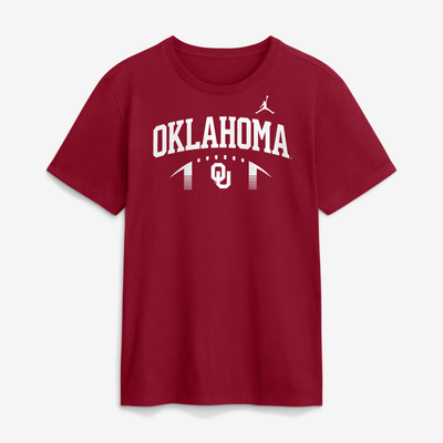  Oklahoma Sooners Jordan Brand Primetime Football Icon T-Shirt - Crimson