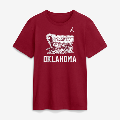  Oklahoma Sooners Jordan Brand Primetime Logo Mantra T-Shirt - Crimson