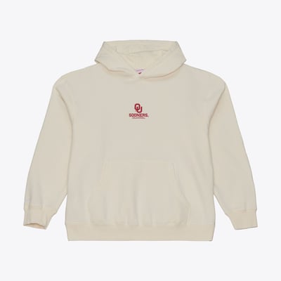 Oklahoma Sooners Mitchell & Ness Core Icon Fleece Hoodie - Cream