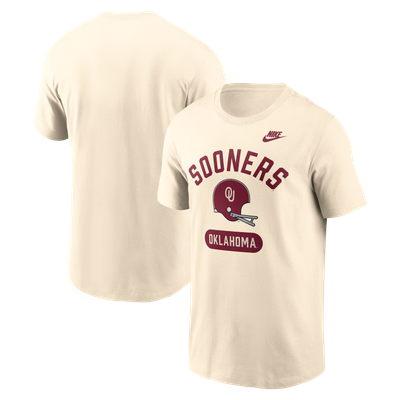 Oklahoma Sooners Nike Legacy Arch Helmet T-Shirt - Natural