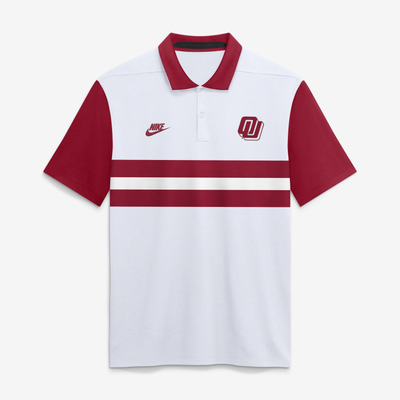Oklahoma Sooners Nike Men's Legacy Vapor Logo Dri-FIT Polo - White

