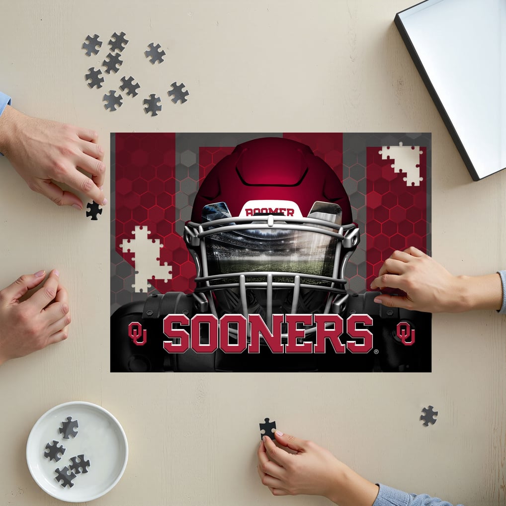 Oklahoma Sooners 18" x 24" 3D Lenticular Facemask Puzzle
