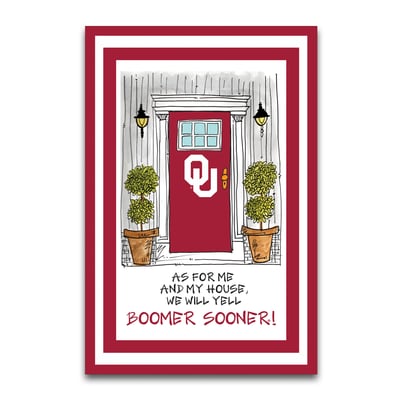 Oklahoma Sooners As For Me 12" x 18" Garden Flag