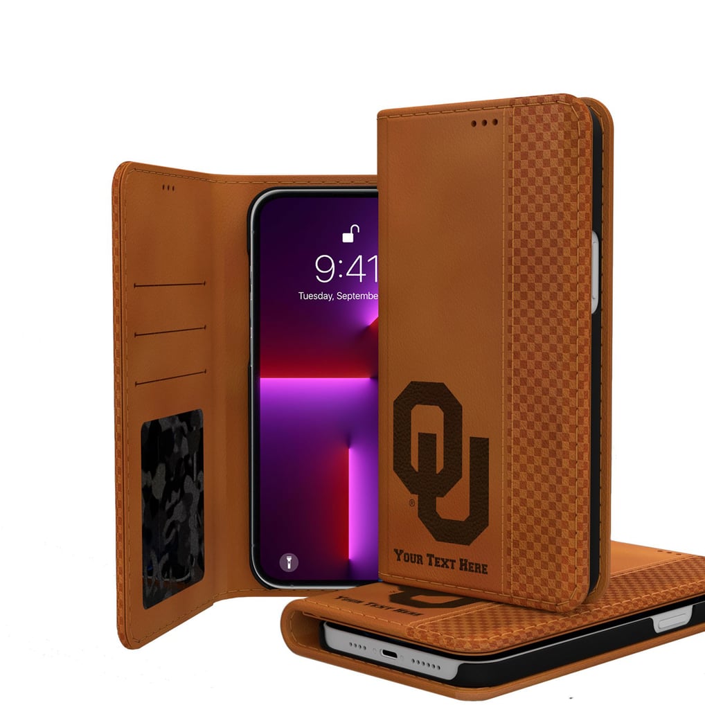 Oklahoma Sooners Burn iPhone Personalized Folio Case