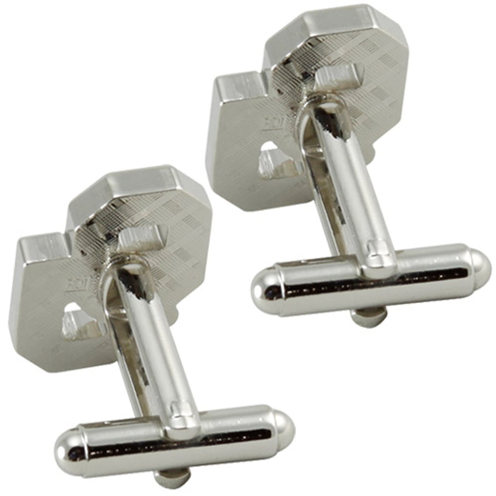Oklahoma Sooners Silvertone Team Logo Cufflinks
