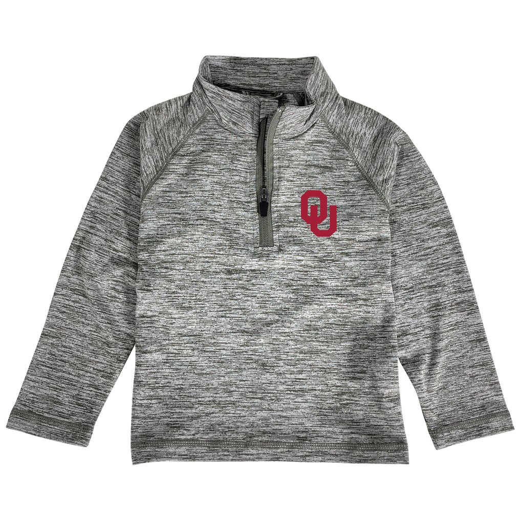 Oklahoma Sooners Garb Toddler Matthew Quarter-Zip Pullover Jacket - Heathered Gray