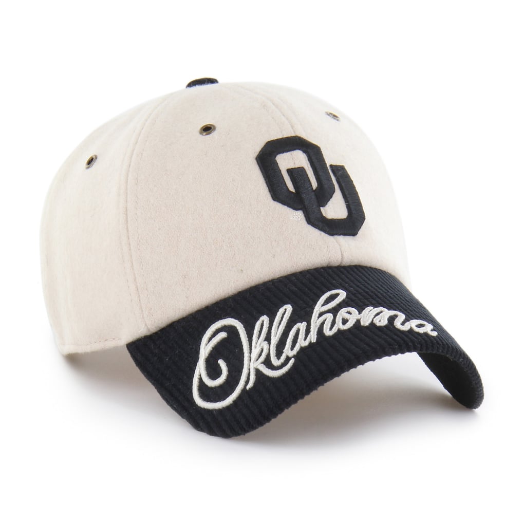 Oklahoma Sooners '47 Women's Rope Script Clean Up Adjustable Hat - White/Black