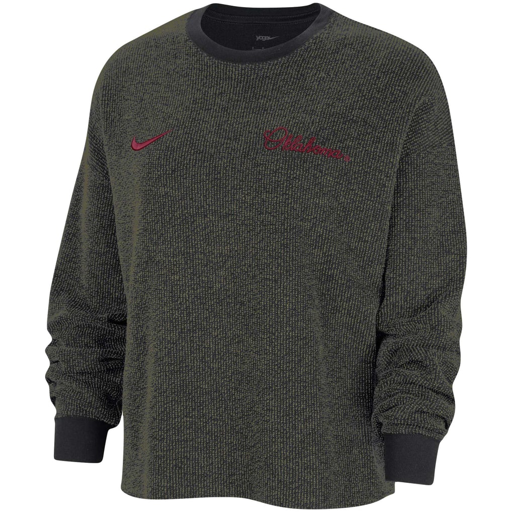  Oklahoma Sooners Nike Women's Yoga Script Pullover Sweatshirt - Black