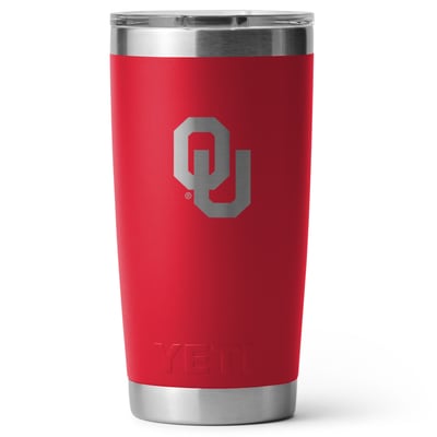 Oklahoma Sooners YETI 20oz. Rambler Tumbler with MagSlider Lid