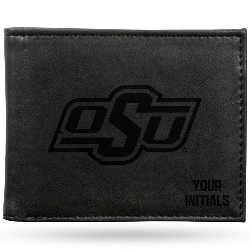 Oklahoma State Cowboys Personalized Billfold Wallet - Black