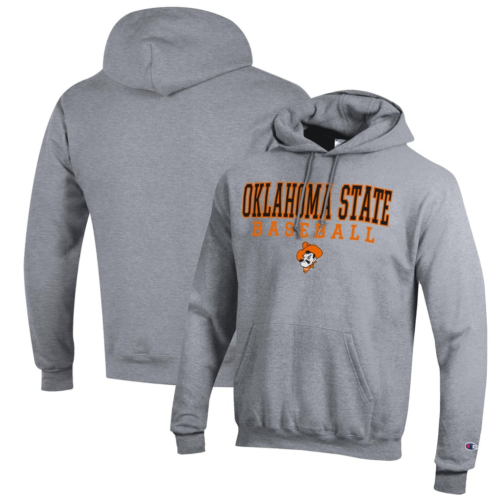 Oklahoma State Cowboys Champion Baseball Stack Pullover Hoodie - Gray