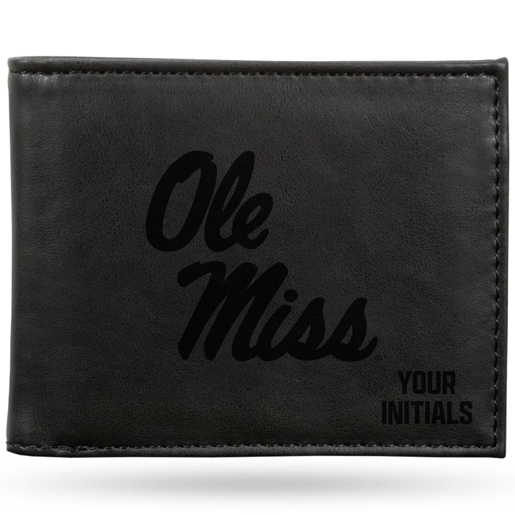 Ole Miss Rebels Personalized Billfold Wallet - Black