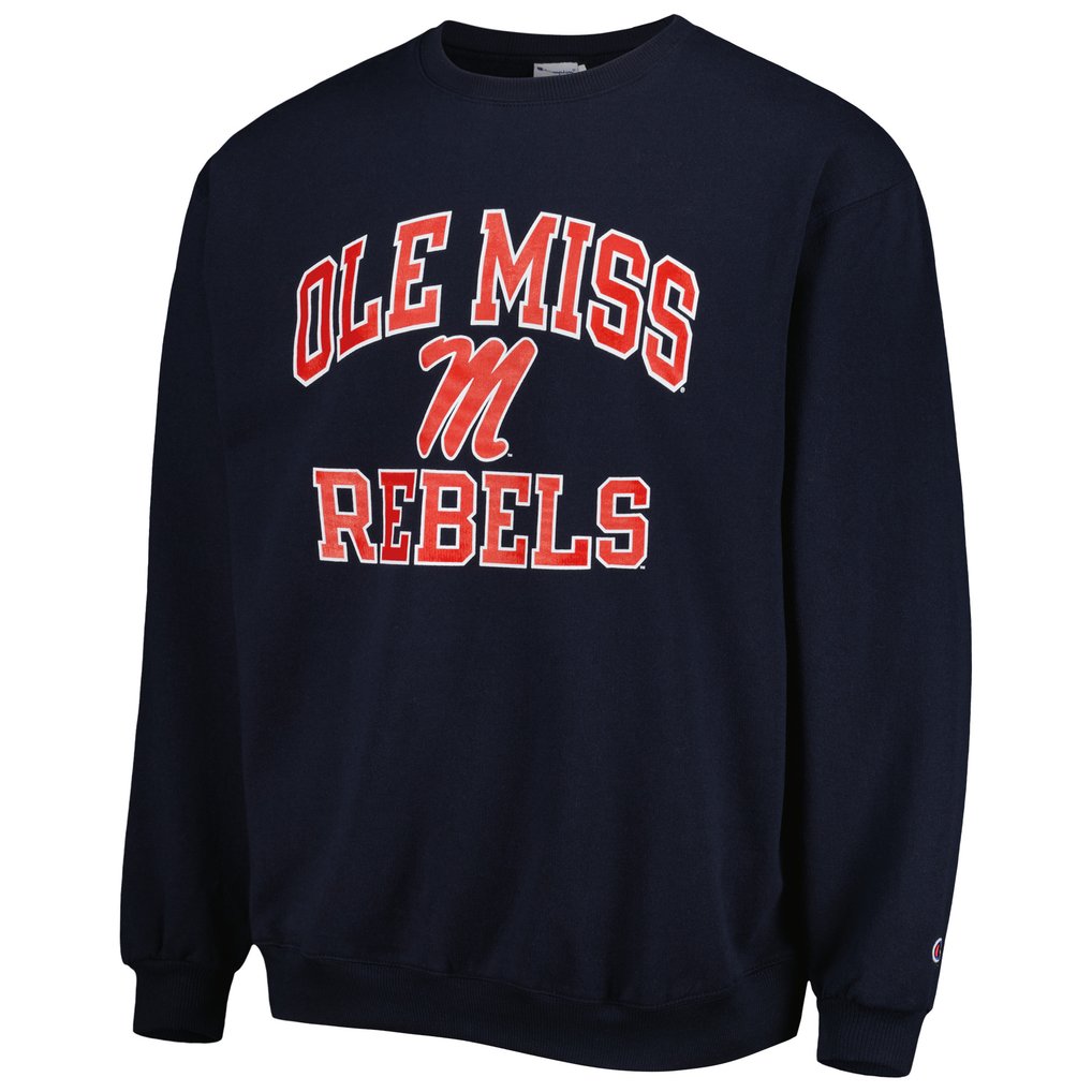 Ole Miss Rebels Champion High Motor Pullover Sweatshirt - Navy